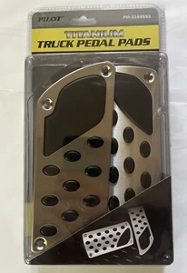 Pilot PM-2344SS3 Titanium Truck Pedal Pads Kit, 2 PC, Automatic Trans, Universal - Picture 1 of 6
