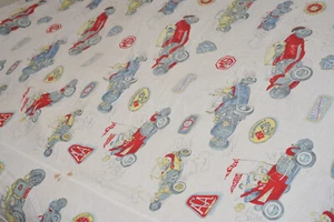 VINTAGE 1950'S NEWFIELD HIGH HOT ROD DRAG RACING SHEET BLANKET TWIN BED - Picture 1 of 9