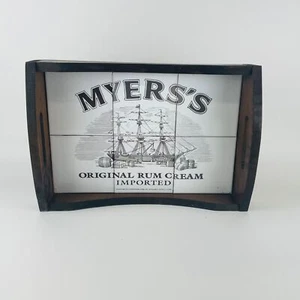 Myer's Original Rum Cream Imported Wooden Serving Tray - Nautical Design - Picture 1 of 9