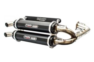 Trinity Racing Stage 5 Dual Full System Exhaust Black Muffler TR-4174D-BK - Picture 1 of 3