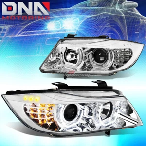 FOR 2006-2008 BMW E90 323I 328I 335I LED SIGNAL 3D DRL PROJECTOR HEADLIGHT LAMP - Picture 1 of 10