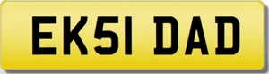 EK EKS  DADDY DAD FATHER PRESENT  Private Cherished Registration Number Plate - Picture 1 of 1