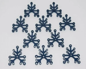 Lot de 10 feuilles Lego bleu foncé 2417 6x5 plantes arbre ville choses étrangères 75810 - Photo 1/1