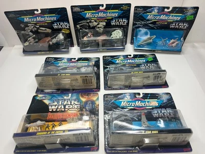 1995 GALOOB STAR WARS MICRO MÁQUINAS VEHÍCULOS BARCOS LOTE DE 7 PAQUETES SIN ABRIR Foto 1 de 4
