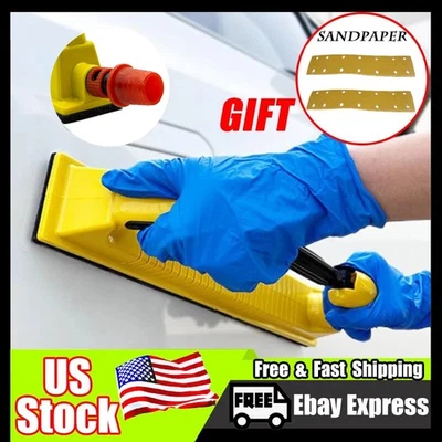 ENVÍO A EE. UU. 70*400 MM Placa de lijado manual elástica absorbente de polvo Papel de lija para pintura de automóvil Foto 1 de 4