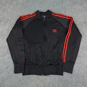 Vintage Adidas Jacke Herren klein schwarz rot Firebird Trefoil Originals Track Y2K - Bild 1 von 15