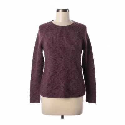 J.Jill Sweater M Petite Chunky Knit Alpaca Wool Plum Burgundy Dark Academia Cozy - Image 1 of 4