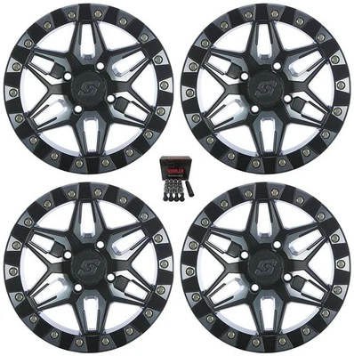 Sedona Split 6 Beadlock UTV Wheels/Rims Machined 14" Polaris RZR 1000 XP (4) Foto 1 de 3