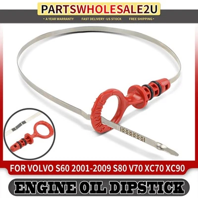 New Engine Oil Fluid Level Dipstick for Volvo S60 2001-2009 S80 V70 XC70 DOHC - Image 1 of 4