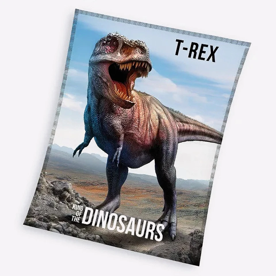 T-Rex Dinosaurier Decke - Fleece Decke - Kuscheldecke - 130 cm x 170 cm - Bild 1 von 1