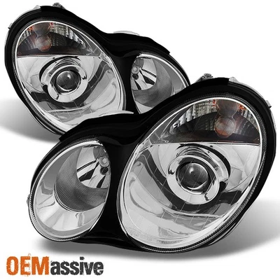 Fit 2001-2005 Benz W203 C-Class Sedan Projector Headlights Lights Lamps 01-05 - Image 1 of 4