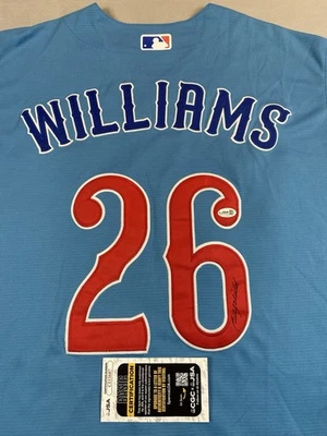 CHICAGO CUBS- BILLY WILLIAMS AUTOGRAPH #26 NIKE THROWBACK JERSEY JSA CI33687 - Image 1 of 4