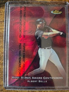 1999 Topps Finest Albert Belle Hank Aaron Award Contenders rifrattore #HA4 - Foto 1 di 2