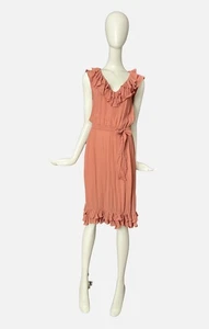 D&G | Vintage Pink Silk, Ruffle Dress | IT 42 - US 6 - Picture 1 of 10