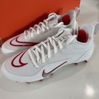 Mens Sz 6 /Wmns 7.5  Nike LAX Lacrosse Cleats Alpha Huarache 8 Pro White Red