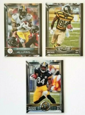 Antonio Brown - 2015 Topps (3 lot) #s 269, 326, 358 - Steelers/Buccaneers - Image 1 of 2