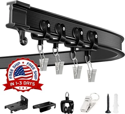 Riel Para Cortina De Techo Curvo 柔性 14 英尺 Riel De Cortina De Partición 全新 — 第 1/4 张图片