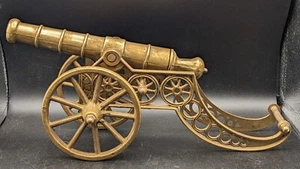 VINTAGE BRASS DECORATIVE CANNON. Tabletop paperweight. - Picture 1 of 16