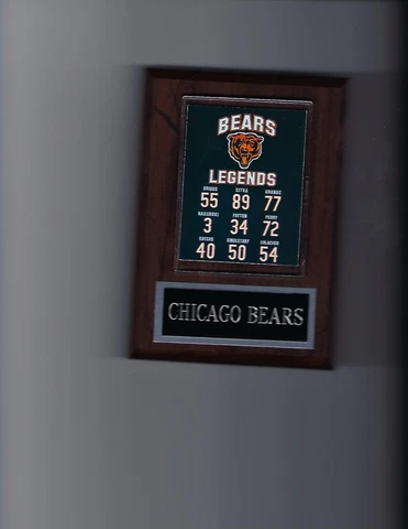 CHICAGO BEARS LEGENDS PLAQUE FOOTBALL NFL DITKA PAYTON SAYERS URLACHER NAGURSKI Cover