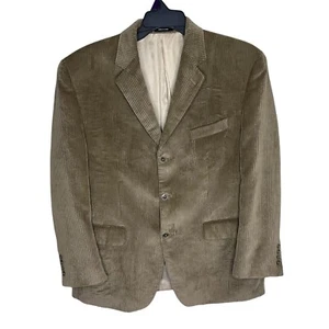Calvin Klein Corduroy Blazer Men’s 44R Brown Three Button Suit Jacket Sport Coat - Picture 1 of 7