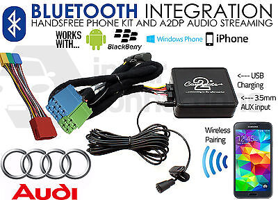 Audi TT 1999-2006 Bluetooth Music Streaming Handsfree Car Kit AUX USB MP3 IPhone • 102.15€