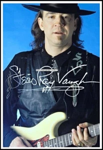 Stevie Ray Vaughan, Autographed, Cotton Canvas Image. Limited Edition (SRV-7)  - Picture 1 of 1