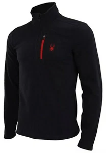Spyder Men's Transport 1/4 Zip Pullover Sweatshirt, Color black size small - Picture 1 of 3