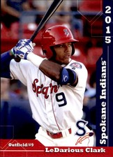 2015 Spokane Indians Grandstand #6 LeDarious Clark Meridian Mississippi MS Card