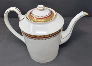 Kaffeekanne Limoges weiß mit rotem und goldenem Dekor - Bild 1 von 6