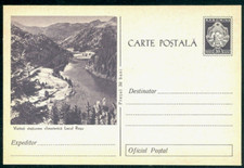 1958 LACUL ROSU/Red Lake and dam,mountain resort,water and air cure,Romania,card