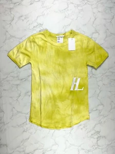 🔥75% OFF🔥 [SALE] Helmut Lang Tie Dye Monogram Yellow Tee Sz. S - Picture 1 of 11