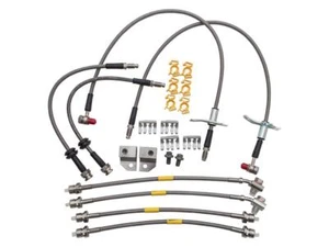 DA7561 Discovery 3 Und 4 Geflochtener Edelstahl Bremsschlauch Satz - Picture 1 of 1