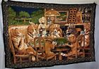 Vintage Classic Tapestry Of Dogs Playing Poker 54x38 Texas Hold'em Man Cave