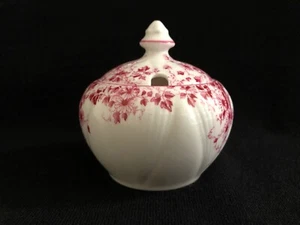 Shelley Dainty Pink Round Mustard Pot and Lid - Picture 1 of 5