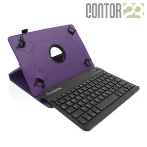Schutzhülle + Bluetooth-Tastatur in PURPLE für 10.1" Samsung Galaxy Tab 4 - Bild 1 von 10