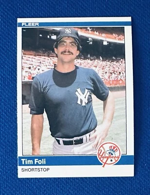 1984 FLEER UPDATE #U-38 TIM FOLI NEW YORK YANKEES NM-MT OR BETTER 1979 WS CHAMPS - Image 1 of 4