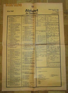 Aushang-Fahrplan Deutsche Bahn Kiel Omnibusse 1983-84 Plakat Poster rar - Bild 1 von 1