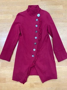 COMFY RED Neon Buddha Red Size Extra Small Stretch Cotton Jacket With Pockets - Picture 1 of 12