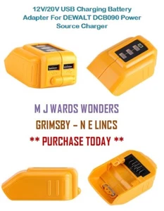 12 V/20 V USB Ladegerät Akku Adapter für DEWALT DCB090 Stromquelle Ladegerät - Bild 1 von 4
