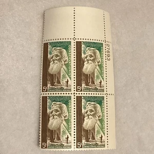 MINT John Muir-Conservationist 5¢ U.S. Postage 4 Stamps Plate Block MNH 27693 - Picture 1 of 4