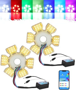 PARTSam 2X Purificador de Aire RGB Luz LED 4.8" Ultra-Fino Hexagonal Estilo Doble Función Int - Imagen 1 de 3