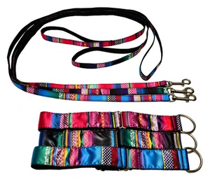 MARTINGALE DOG COLLAR GREYHOUND LURCHER WHIPPET SIGHTHOUND & MATCHING LEADS - Picture 1 of 20