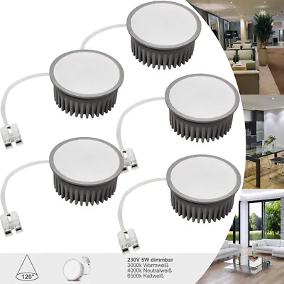 LED Modul 5W  Birne Lampe Leuchtmittel MR16 FLACH dimmbar Hochvolt GU10 Ersatz - Bild 1 von 4