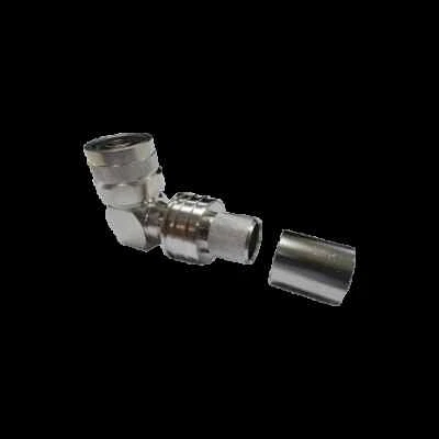 N Male Coaxial Connector LMR-600 EZ-600-NMH-RA-X Times Microwave Crimp No Solder - Image 1 of 4