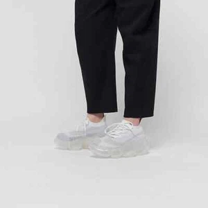 Grounds Moopie White Gray Clear Trainers Sneakers Size US W7 EU 38 - Picture 1 of 18