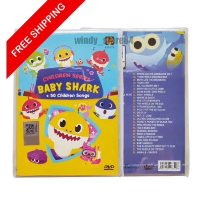 Children Series BABY SHARK + 50 Children Songs DVD Free Shipping - Image 1 of 3