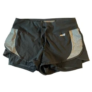 Damen Laufshorts Avia Gr. XS Shorts Futter angesetzt schwarz mit grauem Besatz - Bild 1 von 5