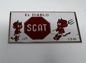 Scat Car Club El Diablo Dash Plaque  1969