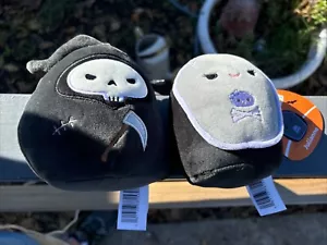 Squishmallow 5” Otto New Nwt Grim Reaper Plush Halloween 4.5” Julianne Coffin - Picture 1 of 6