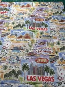 Medium Weight Cotton Fabric Las Vegas 3 1/2 Yards - Picture 1 of 3